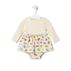 Body con falda de bebé niña Grey crudo^TOUS New