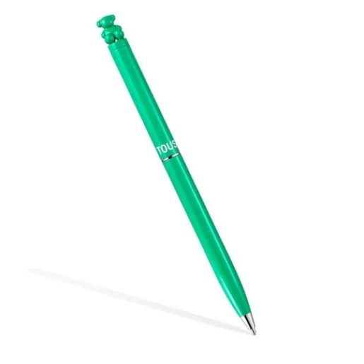 Bolígrafo cromado en color verde con oso Bold Bear^TOUS Best