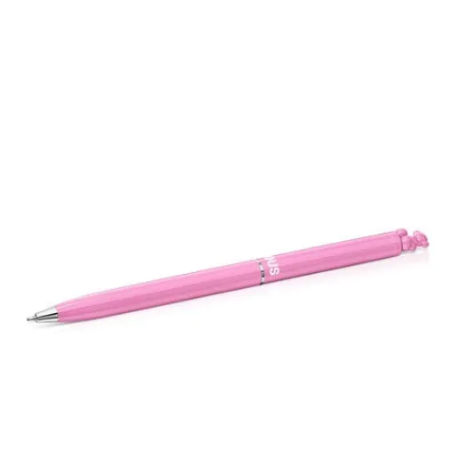 Bolígrafo cromado en color rosa con oso Bold Bear^TOUS Sale