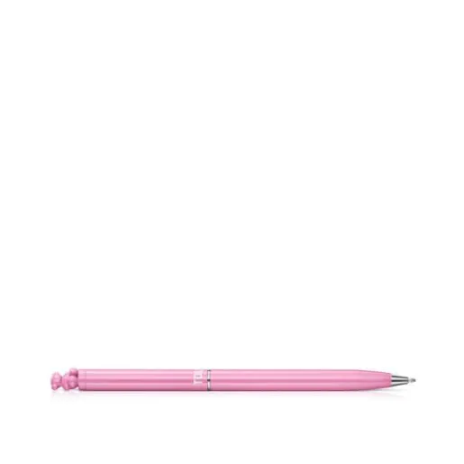 Bolígrafo cromado en color rosa con oso Bold Bear^TOUS Sale
