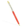 Bolígrafo de acero IP dorado lacado en rojo Kaos^TOUS Discount