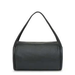 Bolso Duffle mediano de piel negra Miranda^TOUS Clearance