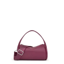 Bolso Duffle pequeño de piel burdeos Miranda^TOUS Best