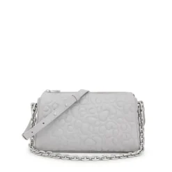 Bolso grande de piel gris Greta^TOUS Hot