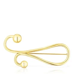 Broche con baño de oro 18 kt sobre plata Plump^TOUS New