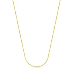 Cadena mediana con baño de oro de 18 kt sobre plata de bolas de 1,8 mm, 50 cm Chain^TOUS Outlet