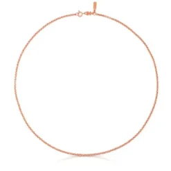 Cadena mediana con baño de oro rosa de 18 kt sobre plata, 50 cm Hand^TOUS