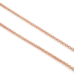 Cadena mediana con baño de oro rosa de 18 kt sobre plata, 50 cm Hand^TOUS