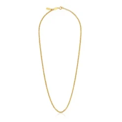 Cadena mediana con baño de oro de 18 kt sobre plata con bolas de 50 cm Chain^TOUS New