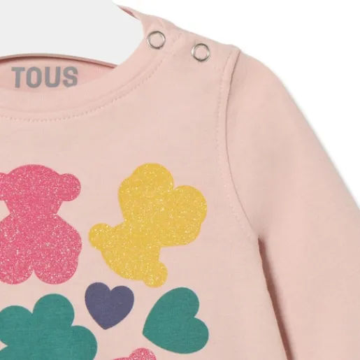 Camiseta osos,corazones y flores Casual rosa^TOUS Sale