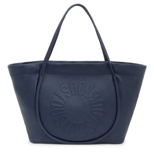 Capazo grande de piel marino Miranda^TOUS Outlet