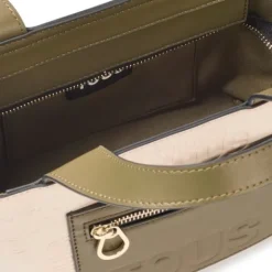 Capazo pequeño beige y caqui Nanda^TOUS Best