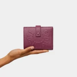 Cartera Flap de piel burdeos Miranda^TOUS Clearance