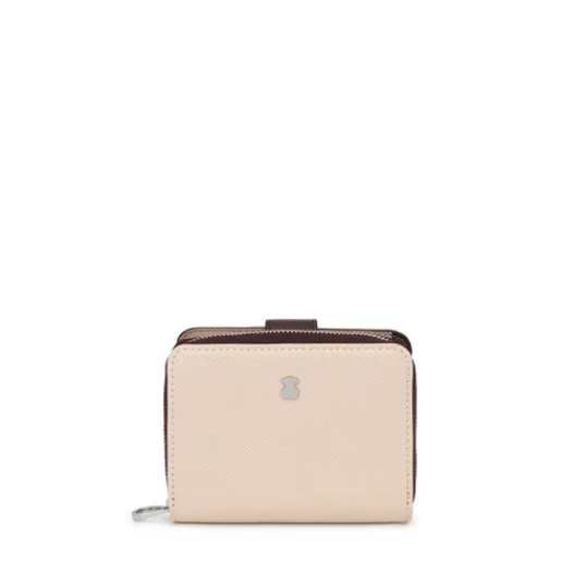 Cartera New Dubai beige y marrón^TOUS New