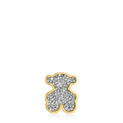 Charm 1950 oso con baño de oro 18 kt sobre plata y diamantes^TOUS