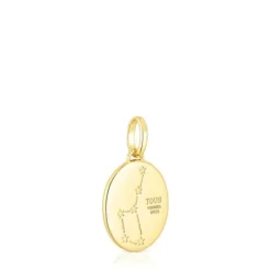 Colgante Acuario con baño de oro 18 kt sobre plata, nácar y topacios Horoscope^TOUS Hot