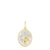 Colgante Aries con baño de oro 18 kt sobre plata, nácar y topacios Horoscope^TOUS Discount