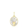 Colgante Capricornio con baño de oro 18 kt sobre plata, nácar y topacios Horoscope^TOUS Outlet