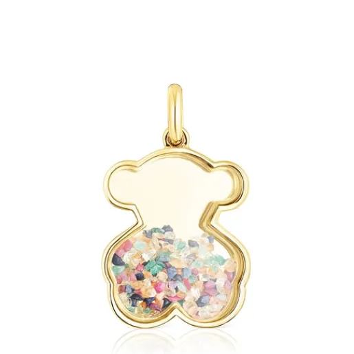Colgante con baño de oro 18 kt sobre plata y multi gemas Areia^TOUS Sale