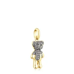 Colgante con baño de oro 18 kt sobre plata y iolita Teddy Bear Splash^TOUS