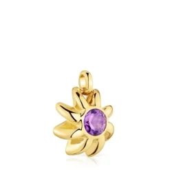 Colgante con baño de oro 18 kt sobre plata y amatista Galia^TOUS Clearance