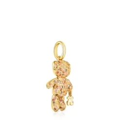 Colgante con baño de oro 18 kt sobre plata y zafiros Teddy Bear Gems^TOUS New