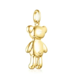 Colgante con baño de oro 18 kt sobre plata y gemas Teddy Bear Stars^TOUS Discount