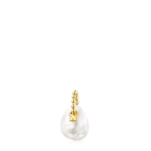 Colgante con baño de oro 18 kt sobre plata y perla Gloss^TOUS Discount