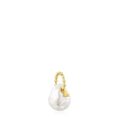 Colgante con baño de oro 18 kt sobre plata y perla Gloss^TOUS Discount