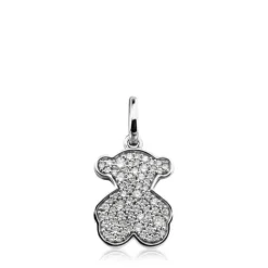 Colgante de oro blanco con diamantes motivo oso Icon Gems^TOUS Sale