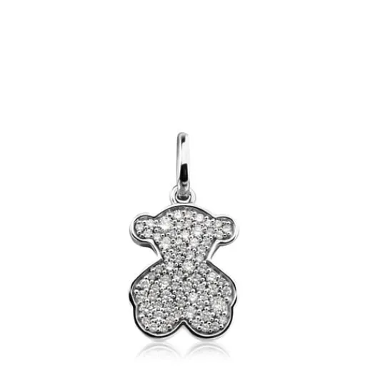 Colgante de oro blanco con diamantes motivo oso Icon Gems^TOUS Sale