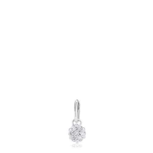 Colgante de oro blanco con diamantes motivo 4,4cm. Les Classiques^TOUS Sale