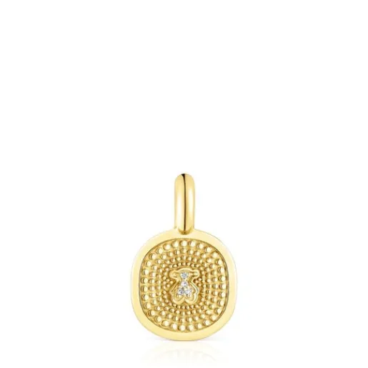 Colgante de con diamantes 0,01 ct Oursin^TOUS Sale