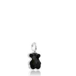 Colgante de plata y ónix facetado motivo oso mediano Color^TOUS Discount