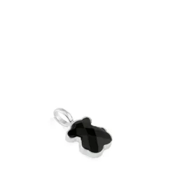 Colgante de plata y ónix facetado motivo oso mediano Color^TOUS Discount