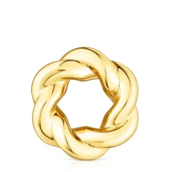 Colgante donut con baño de oro 18 kt sobre plata Twisted^TOUS Clearance