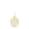 Colgante Géminis con baño de oro 18 kt sobre plata, nácar y topacios Horoscope^TOUS Sale