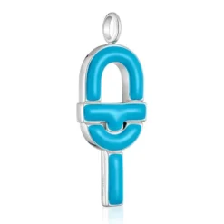Colgante grande de plata y esmalte negro MANIFESTO^TOUS Clearance