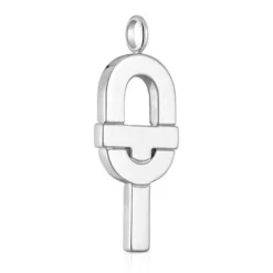 Colgante grande de plata y esmalte negro MANIFESTO^TOUS Clearance