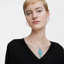Colgante grande de plata y esmalte negro MANIFESTO^TOUS Clearance