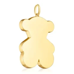 Colgante grande oso con baño de oro 18 kt sobre plata 38 mm Sweet Dolls^TOUS Best