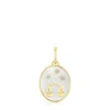 Colgante Libra con baño de oro 18 kt sobre plata, nácar y topacios Horoscope^TOUS Best
