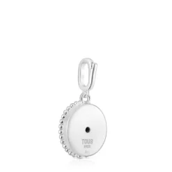 Colgante medalla de plata con nácar, rodolita y motivo oso Medallions^TOUS Online