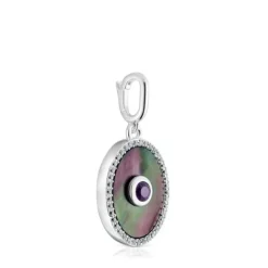 Colgante medalla de plata con nácar, amatista y topacio Medallions^TOUS Discount