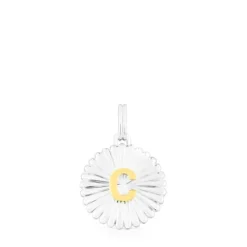 Colgante medalla letra C bicolor Alphabet^TOUS New