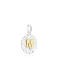 Colgante medalla letra M bicolor Alphabet^TOUS New