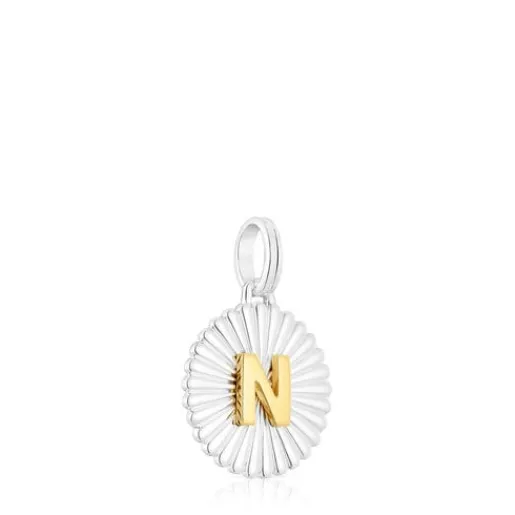 Colgante medalla letra N bicolor Alphabet^TOUS Discount