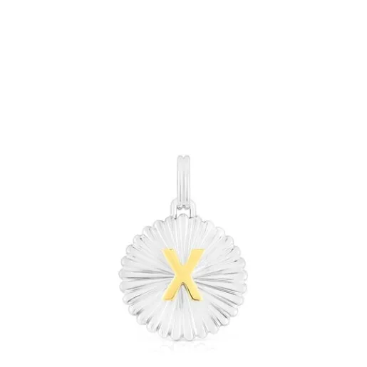 Colgante medalla letra X bicolor Alphabet^TOUS Outlet