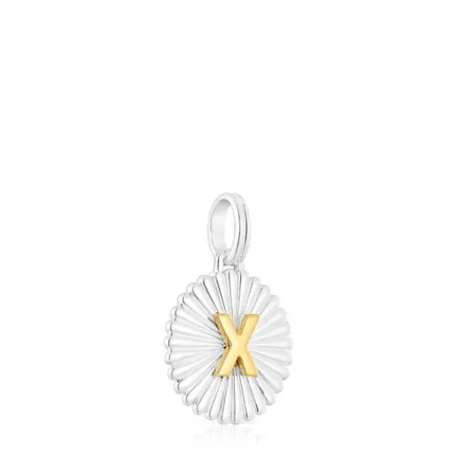 Colgante medalla letra X bicolor Alphabet^TOUS Outlet