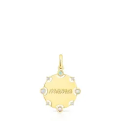Colgante medalla Mama de oro, diamantes y ópalo Mama^TOUS Discount